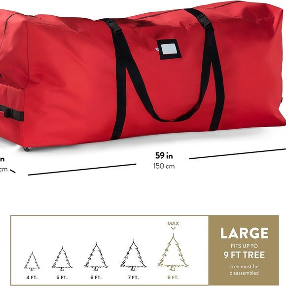 X-Large 9 Foot Christmas Tree Storage Bag for Artificial Trees up to 9 Feet Tall - Picture 10 of 10